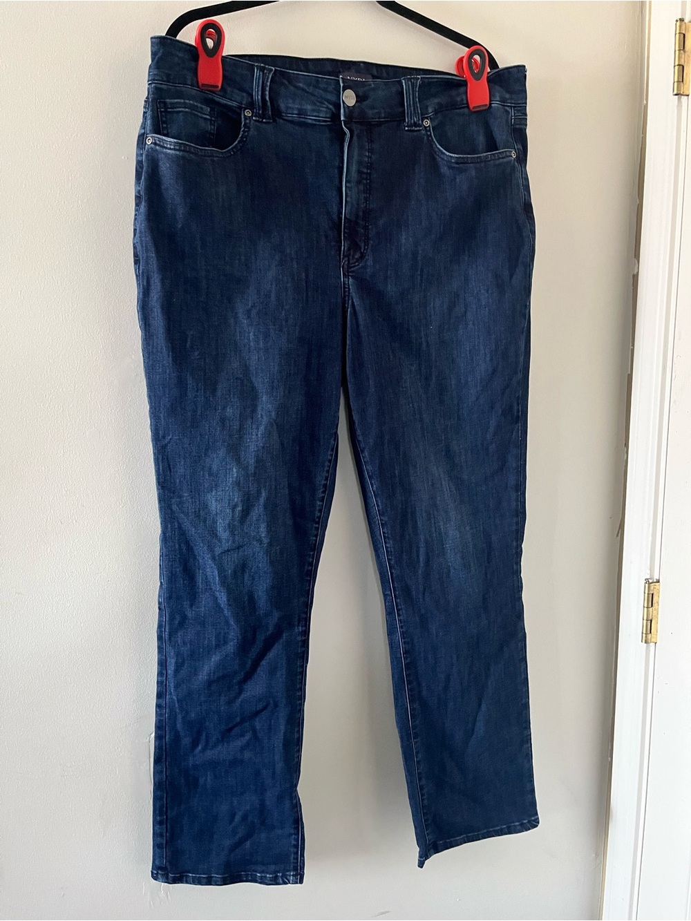 NYDJ Marilyn Straight Jeans 18W Dark Wash Casual Capsule Minimalist